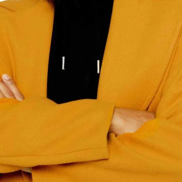 TOPSHOP Carly Slouch Coat Mustard Yellow NEW Sz 10 - Picture 8 of 8